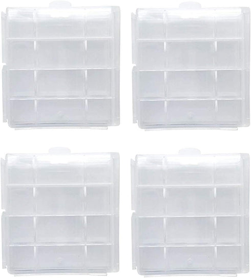 Battery Case AA/AAA Battery Holder Container Compact Portable Organizer Storage Case Insulative Plastic Clear Protective Battery Case for Travelli...