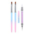 3pcs Nail Art Clean Up Brushes, Nails Painting Brushes, Round & Angled Head Pen Silicone Nail Art Acrylic Pen Brushes Dotting Pen Nail Painting To...