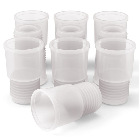 stonylab Silicone Stopper with Thread, 24# Natural Silicone Septum Stopper Fit for 24/40, 24/29 Outer Joint Lab Glassware, Sleeve Type, Pack of 10...