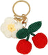 Cute Handmade Weaving Keychains Strawberry Cherry Flower Keychains Fruit Keychain Women Girls Bag Purse Car Accessories...