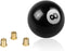 RYANSTAR Shift Knob Black 8 Ball Billiard Acrylic Gear Shift Lever Shift Knob Black Shaped Round Manual with 3 Adapters Universal Fit Compatible w...