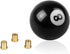 RYANSTAR Shift Knob Black 8 Ball Billiard Acrylic Gear Shift Lever Shift Knob Black Shaped Round Manual with 3 Adapters Universal Fit Compatible w...
