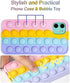 Pop It Phone Case for iPhone 7/6 Plus,Stress Reliever Push Pop Bubble Fidget Toys Cover,Cute Funny Soft Silicone Protective Shell for iPhone 8 Plu...