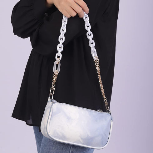 Handbag Acrylic Strap Chain Shoulder Cross Body Purse Bag Straps Replacement Chain White (Style 3)...