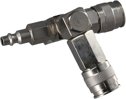 2 Way Air Hose Splitter 3 in 1 Quick Connect Stable Serviceable Air Compressor Accessories Essential Swivel 360° Air Connector Pneumatic tools...