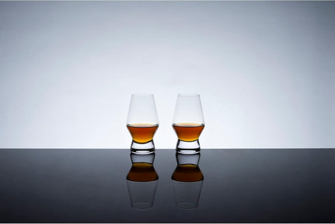 Viski Footed Crystal Scotch Glasses Set of 2 - Premium Liquor Drinking Glass, Classic Whiskey Bourbon Glasses and Scotch Glass Gift Set, 8 oz...