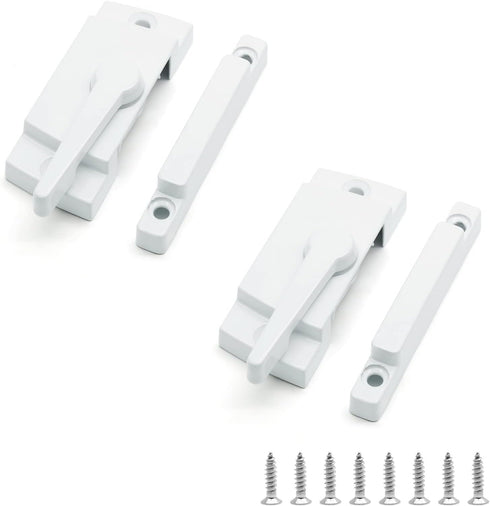 2 Pack Cam Action Window Sash Locks for Double Hung Windows, White Sash Window Locks for Vertical & Horizontal Sliding Windows...