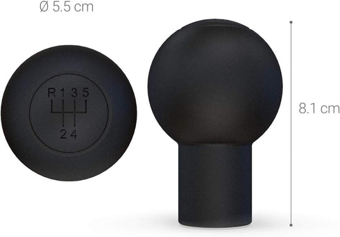 kwmobile Cover Compatible with VW Audi 5-Speed Type-A Round Gear Shift Knob - Silicone Anti Skid Car Manual Stick Shift Gear Knob Cover - Black...