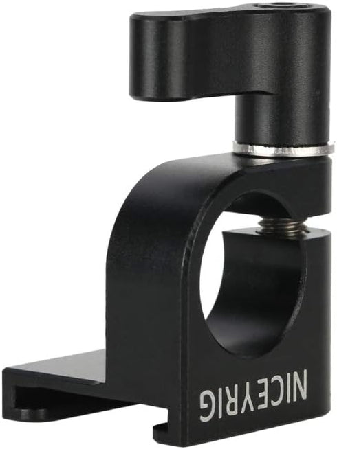 NICEYRIG 15mm Single Rod Clamp to Cold Shoe Adapter, DSLR Camera Rig Rail Block for Monitor Mount LED Light Microphone - 426...