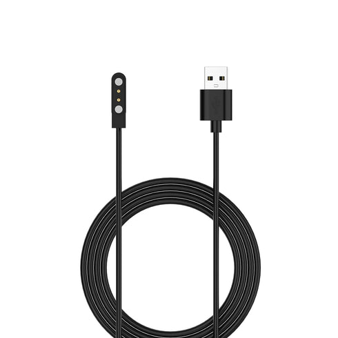 Black 2-Pin Strong Magnetic Cable USB Charging Line Cord Rope Black for Kieslect Watch K10 K11 Smartwatch Smartwatch Charger Charging Cable Magnet...