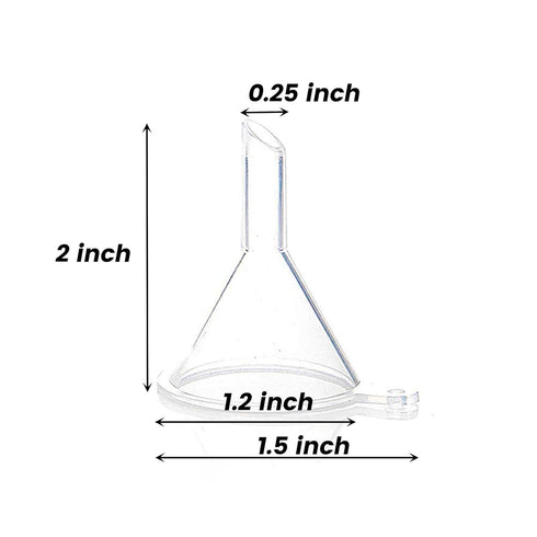 JOHOUSE 50PCS Small Funnels for Filling Small Bottles, Mini Clear Plastic Funnel for Sand Art, Lab Bottles, Perfumes, Essential Oils, Ink, Spices,...