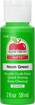 Apple Barrel Acrylic Paint in Assorted Colors (2 oz), 20491, Neon Green...