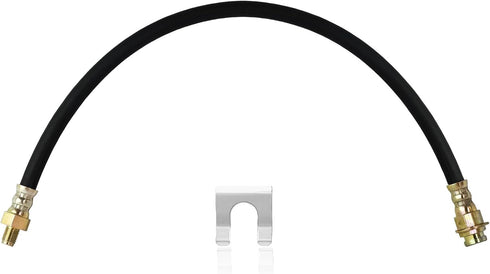 Premium 18-Inch Rubber Brake Hose - Flexible Brake Line, 3/8"-24 External Thread to 3/8"-24 Internal Thread, High Strength and Easy to Install Bra...