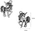 50pcs Antique Silver Plated Horse Charms Pendants for DIY Bracelets Necklace, Jewelry Findings Making Accessaries(Z77)...