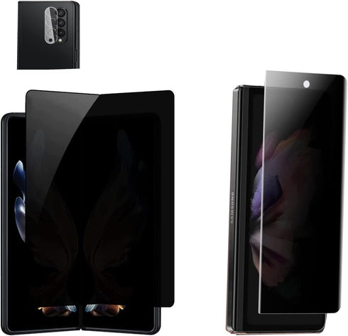 2+1 Pack Privacy Screen Protector Designed for Samsung Galaxy Z Fold 4, Anti-peep 1PCS Outside +1PCS Inside Soft Film+1PCS Clear Lens Protector Sm...