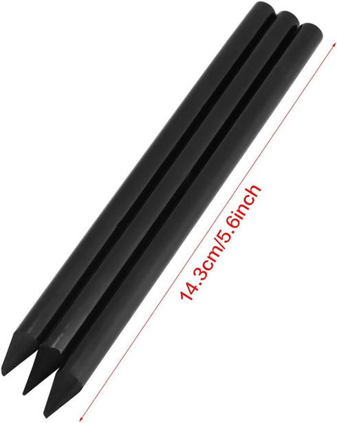 Walfront Woodless Charcoal Pencils, 3 Count Full Charcoal Woodless Artist Pencil for Drawing Sketching Painting Stationery Black(3 Count)...