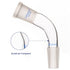 Glass 105 Degree Distillation Adapter, Borosilicate Glass Bent Adapter with 24/40 Joints for Laboratory Lab Supply...