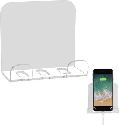 Cosmos 2 Pcs Wall Mount Phone Holder Cell Phone Wall Holder Smartphone Charging Stand Bedside Organizer Storage Bracket Compatible with Most Phone...