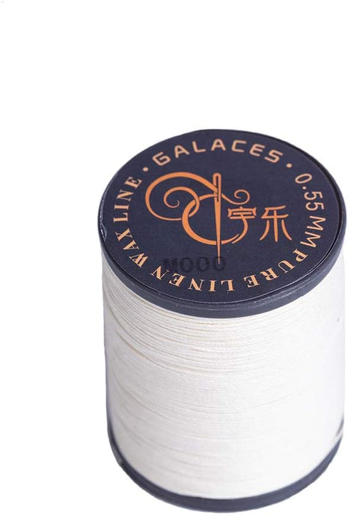 FANDOL 100% Natural Linen Thread Waxed thread for Bookbingding, Leather Sewing, Beading or Macrame (Natural)...