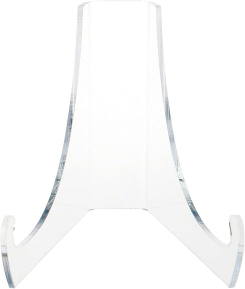 Plymor Clear Acrylic Flat Back Easel With Extra Deep Support Ledges, 6" H x 6.375" W x 7.5" D...