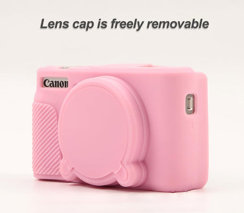 Pocoukate Case for Canon PowerShot SX740 HS Camera, Soft Silicone Protective Cover Skin with Removable Lens Cover for SX740/SX730 HS Accessories R...