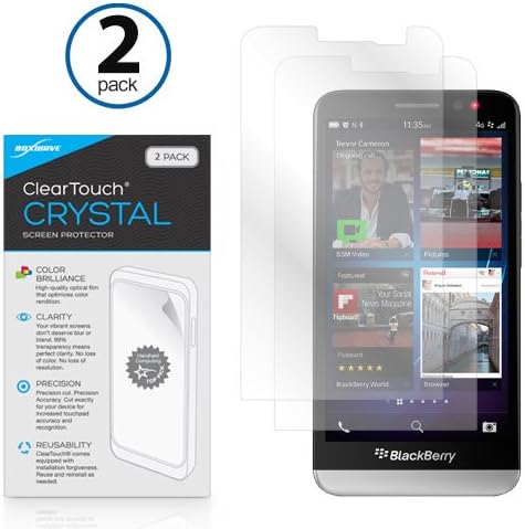 BoxWave Screen Protector Compatible with BlackBerry Z30 - ClearTouch Crystal (2-Pack), HD Film Skin - Shields from Scratches...