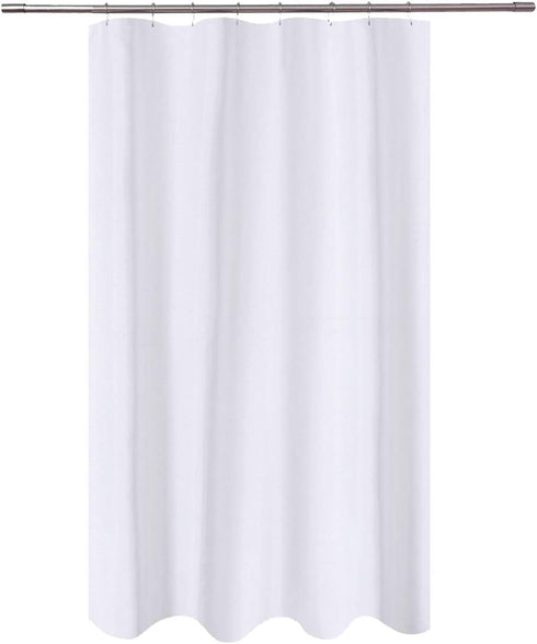 N&Y HOME Fabric Shower Curtain Liner 48 x 72 inches Bath Stall Size, Hotel Quality, Washable, Water Repellent, White Spa Bathroom Curtains with Gr...