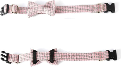 Love Dream Dog Collar Bow Tie Collar Soft & Comfy Bowtie Collars for Small Medium Large Dogs, Adjustable Dog Collar with Quick Release Buckle (M, ...