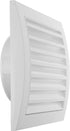 Vent Systems 4'' Inch White Pack of 2 Air Vent Cover Dryer Vents and Bathroom Exhaust Vents Pipe, Black Louvered Dryer Vent Cover Keeps Out Insect...