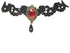 Gothic Black Choker Lace Necklace Royal Court Vampire Choker Necklace with Red Rhinestone and Black Teardrop Pendant Halloween Costume Jewelry for...
