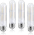 Dimmable T10 Frosted Led Tubular Bulb 8W,Warm White 2700K Filament Light Bulbs 70 Watt Equivalent,E26 Base Bulb for Desk Lamp,Bathroom,Cabinet Dis...
