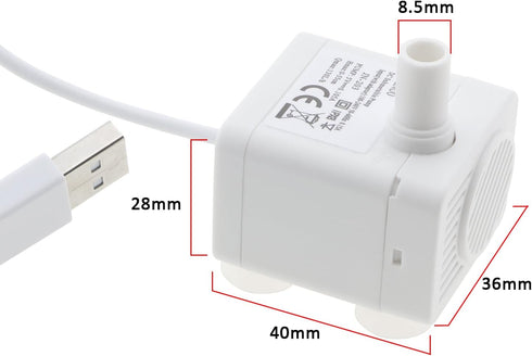The Lord of the Tools Water Fountain Pump with 1.5M USB Wire Compatible with WF010 WF020 WF030 WF050 for Cats Dogs Aquarium Fish Tank Pet Water Di...