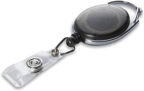 KeySmart Retractable Carabiner - Belt Clip Key Ring and Snap Badge Reel (1-Pack) - Multipurpose and Durable Badge Holder/Carabiner...