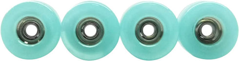 4pcs Apex 68D Urethane Fingerboard Wheels,7.5mm Diameter -ABEC-9 Ultra Spin Chrome Steel Bearings with 1pcs Fingerboard Tool (Transparent Blue)...
