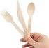 100 Pcs 6 Inch Wood Cutlery (50 Forks, 25 Spoons and 25 Knives)...