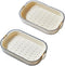 2 Pcs Plastic Soap Dish Container with Draining Tray, Soap Holder Saver, Easy Cleaning Dry for Home Kitchen Bathroom Shower(White&Gray)...
