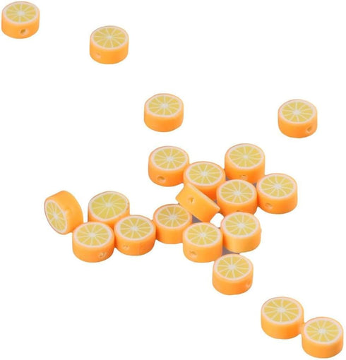 200Pcs 10mm Fruit Shaped Beads Polymer Clay Beads Spacer Beads with Holes for DIY Beading and Keychain Craft...