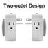 24 Hour Indoor Mechanical Timer with 2 Ground 3 Plug Socket Timer?30 min Daily on/Off Cycle for Lamps, Christmas Tree Lights, ETL Certified, White...