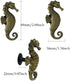 Sea Horse Cabinet Knobs 5Pcs Retro Hippocampus Drawer Pulls Handles Marine Style Zinc Alloy Knobs Handler -Single Hole Handles for Kitchen Cupboar...