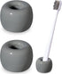 Urbanstrive Sleek Mini Ceramics Toothbrush Holder Stand for Bathroom Vanity Countertops (Gray 2-Pack)...