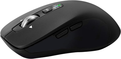 Wireless Bluetooth Mouse (USB + BT1 + BT2), Full Size Mouse, 4-Way Scrolling, Multi-Device Silent Mouse for Computer, Laptop, iPad, MacBook (Black...