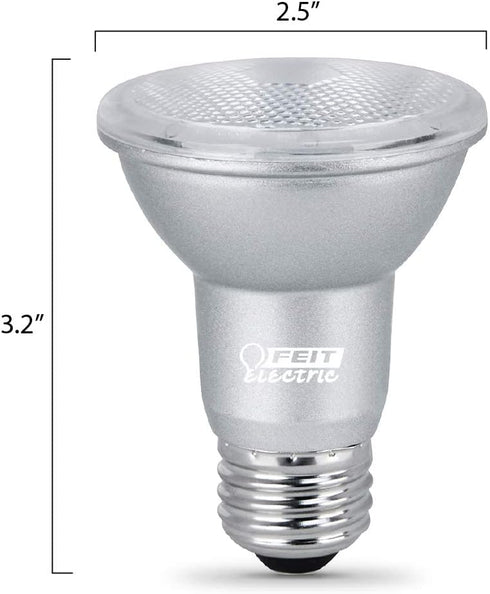 Feit Electric PAR20 LED Bulbs, 50W Equivalent, Dimmable Spotlight Bulbs, 5000k Daylight, E26 Base, 90 CRI, 450 Lumens, 22-Year Lifetime, PAR20 Flo...