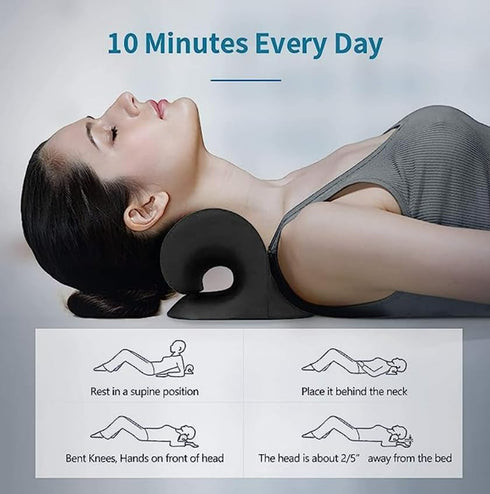 Generic Neck and Shoulder Relaxer - Neck Stretcher Cervical Spine Traction Device to Relieve Neck and Shoulder Fatigue and Pain Chiropractic Pillo...