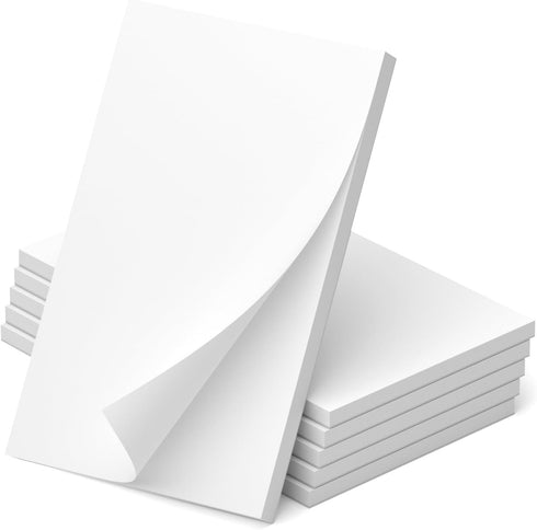 Note Pads 3x5, 6 Pack Small Notepads 3x5 Memo Pads, Small Notebooks 3x5 Scratch Pads, Small Writing Pads of Paper 3x5, White Mini Notepad 3x5 Blan...