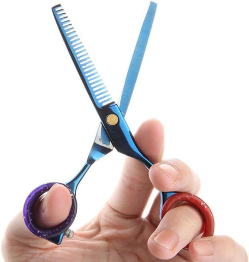 5 Pcs Pink Silicone Scissors Finger Rings Grips Grooming Shear Thumb Inserts Finger Protector Ring for Barber Hair Cutting Scissors Pet Shears...