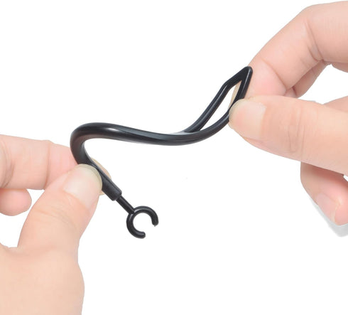 Replacement Ear Hooks for Bluetooth Headset, Universal Two Way Radio Earpiece Small Clamp Ear Loop Clips (Black, 6 Pcs)...