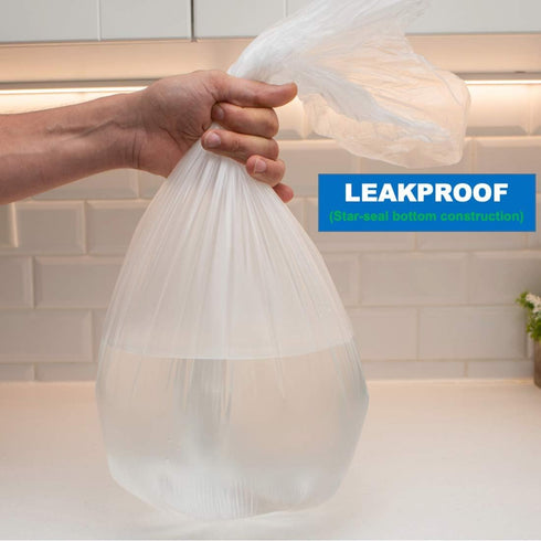 8 Gallon Medium Trash Bags 30 Liter Clear Garbage Bags Kitchen Trash Bags Plastic Wastebasket Trash Can Liners 6 gallon 7 Gallon for Home Office B...