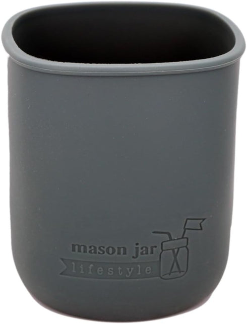 Quart 32oz Silicone Sleeves/Jackets for Protecting Ball, Kerr, Canning Jars by Mason Jar Lifestyle (Charcoal Gray, 2 Pack)...