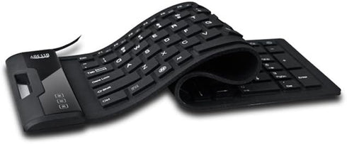 Adesso AKB-222UB - SlimTouch 222 Waterproof Flexible Keyboard for Windows 8/7/Vista/XP/2000, Compact Size, Black...