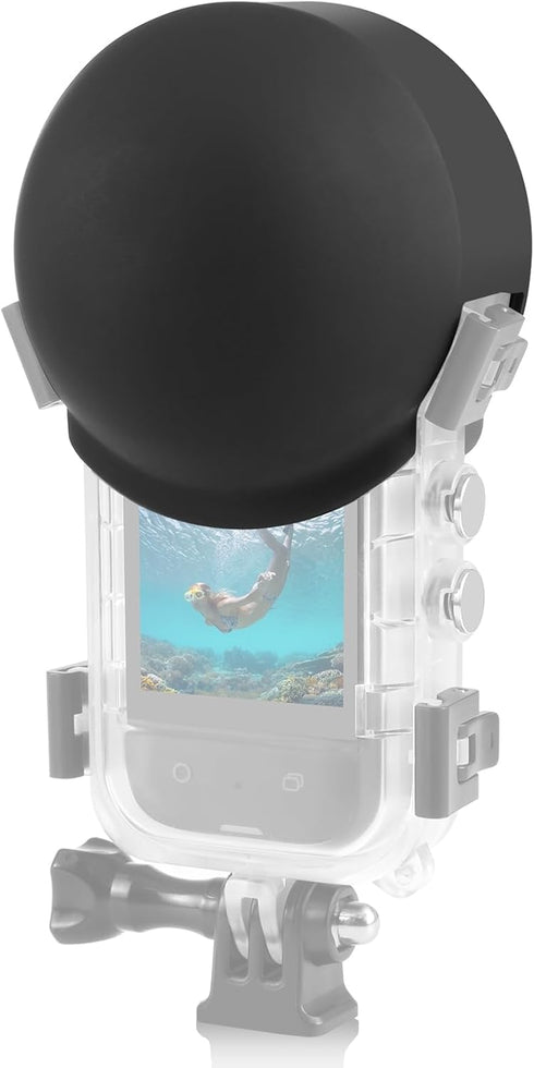 PULUZ Silicone Lens Cover for Insta360 X3 Invisible Dive Housing Case, Protective Lens Cap Flexible Lens Guard Protector Cover for Insta360 X4 Act...